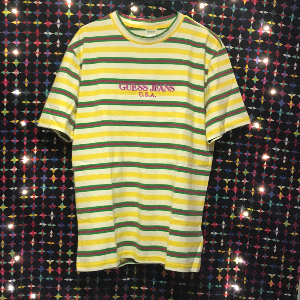 nwot guess x sean wotherspoon lemon stripe s/s
